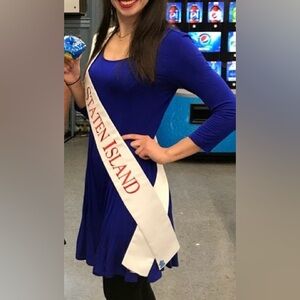 Lightweight Blue Long sleeve Dress